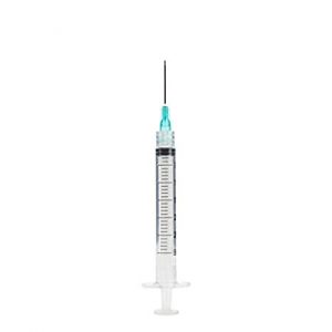 Syringe with needle 3m/21G