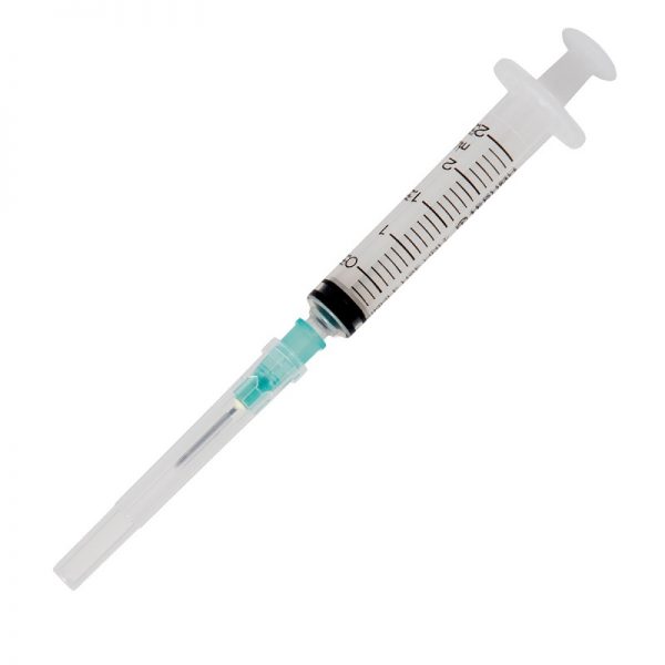 Syringe with needle 2m/21G