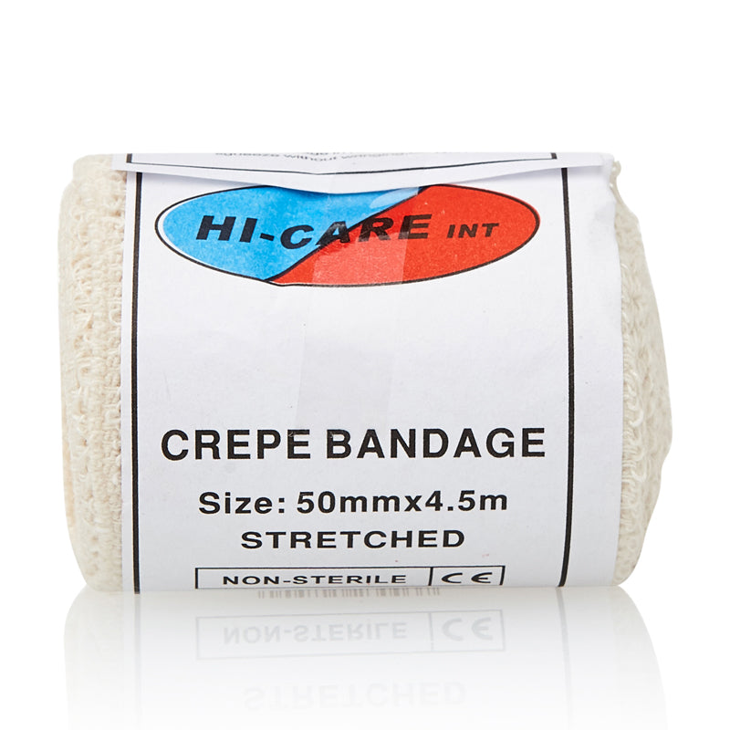 Bandage Crepe - 150mm Hi-care 4.5m  Stretched 80g/m3