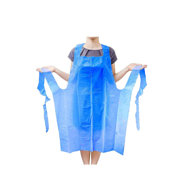 Plastic Apron 100's 10 Microns Blue